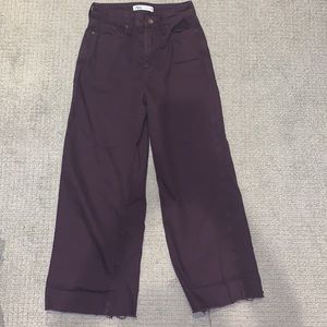 Deep purple Zara wide leg jean